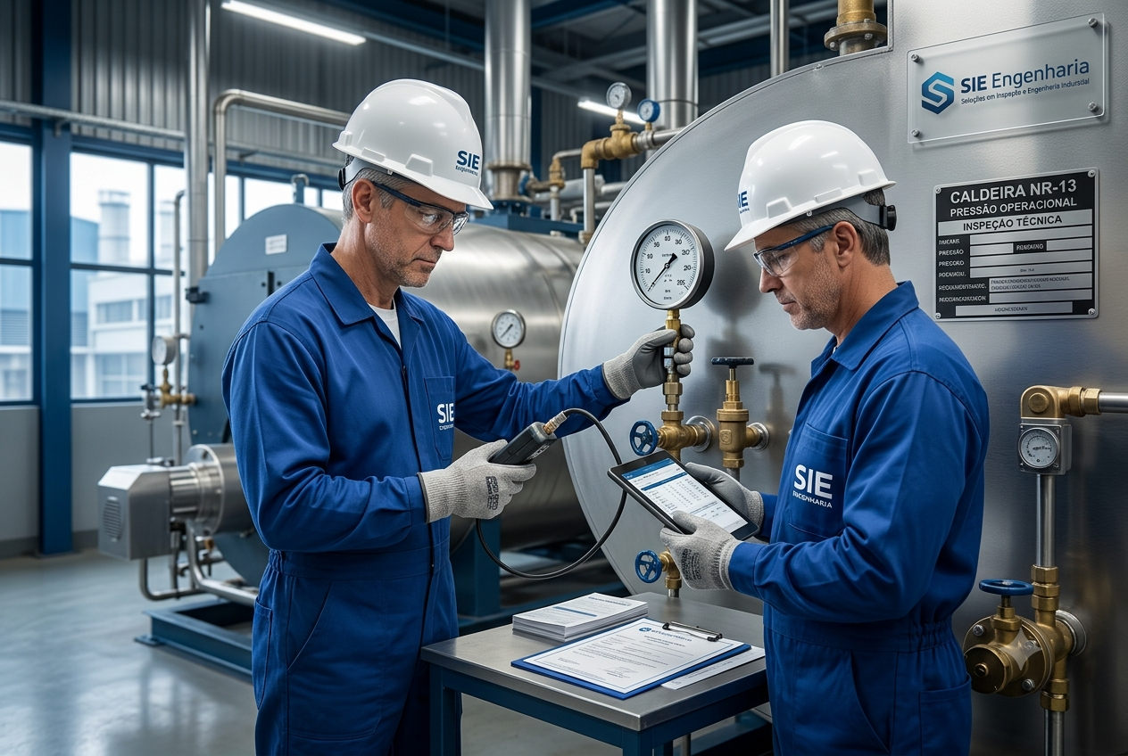 Manômetro industrial em caldeira NR13 - inspeção e calibração